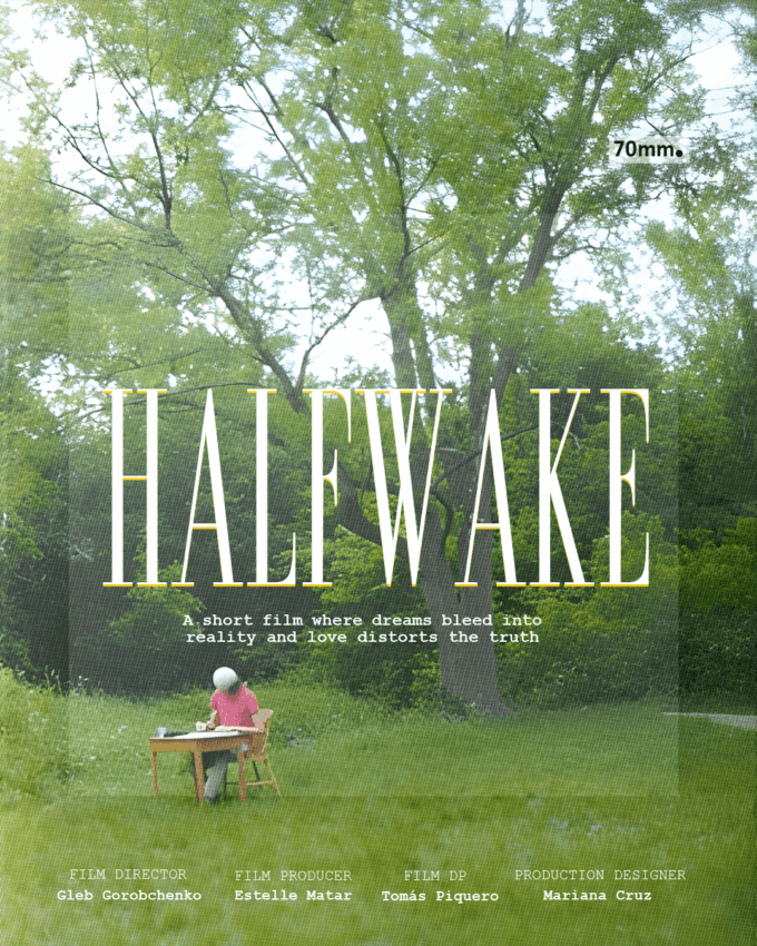 surreal indie film promoted by 70mm, exploring dreams, disconnection, and emotional visibility.